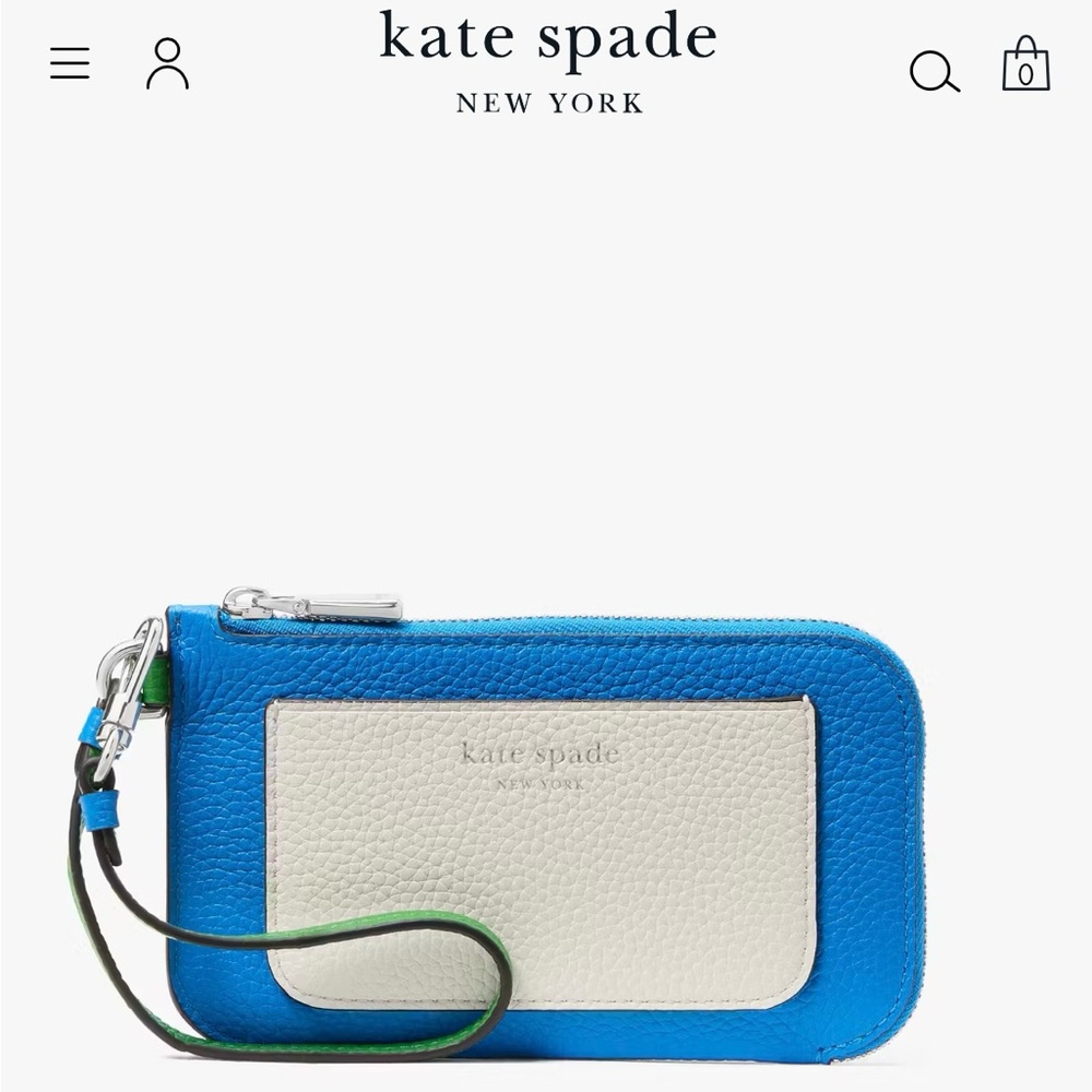 Kate Spade Ava Colorblocked Coin Card Case Wristlet
